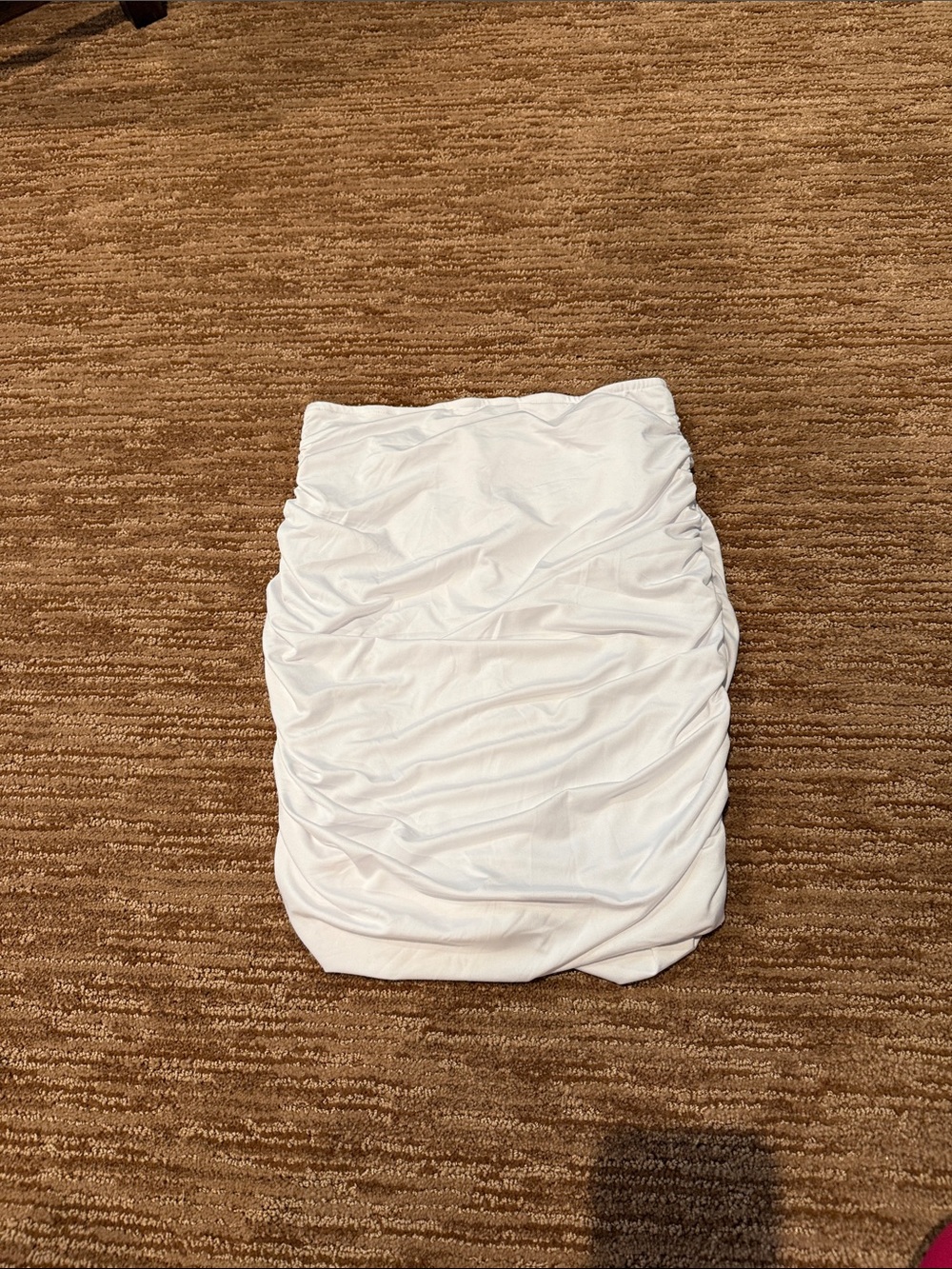 White Ruched Women's Skirt